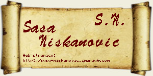 Saša Niškanović vizit kartica